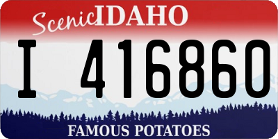 ID license plate I416860