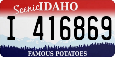 ID license plate I416869