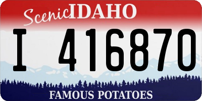 ID license plate I416870