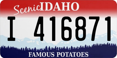 ID license plate I416871
