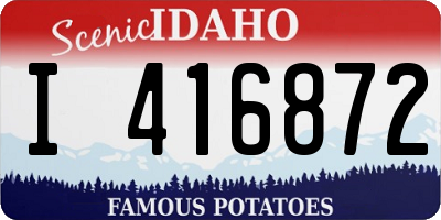 ID license plate I416872