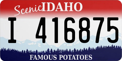 ID license plate I416875