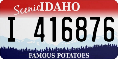 ID license plate I416876