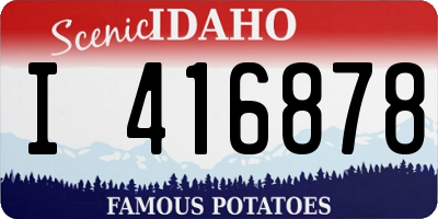 ID license plate I416878