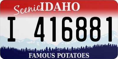 ID license plate I416881