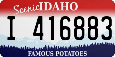 ID license plate I416883