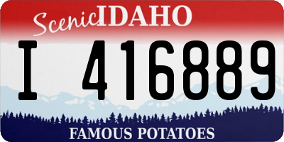 ID license plate I416889