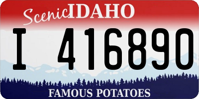 ID license plate I416890