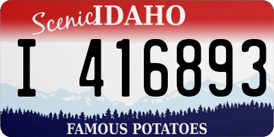 ID license plate I416893