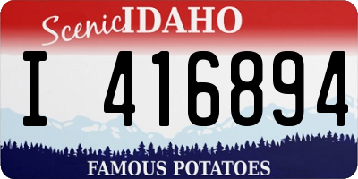 ID license plate I416894