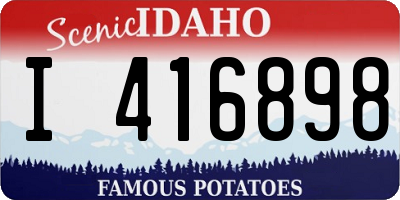 ID license plate I416898