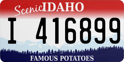 ID license plate I416899