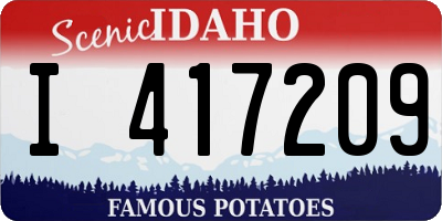 ID license plate I417209