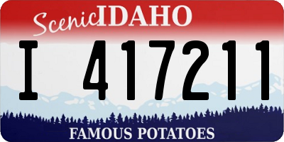 ID license plate I417211