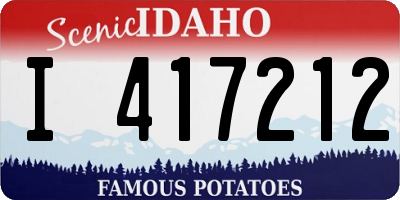 ID license plate I417212