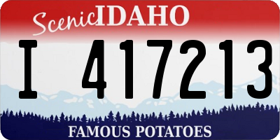 ID license plate I417213