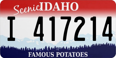 ID license plate I417214
