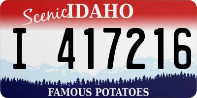 ID license plate I417216