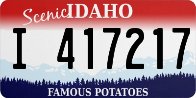 ID license plate I417217