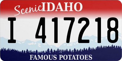 ID license plate I417218