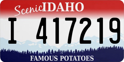 ID license plate I417219