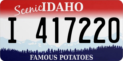 ID license plate I417220