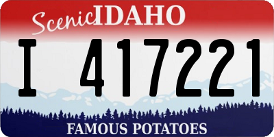 ID license plate I417221