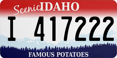 ID license plate I417222