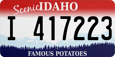 ID license plate I417223