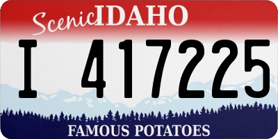 ID license plate I417225