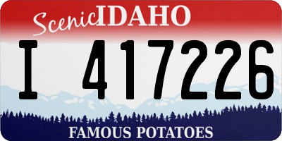 ID license plate I417226