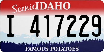 ID license plate I417229