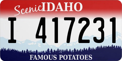 ID license plate I417231