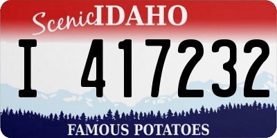 ID license plate I417232