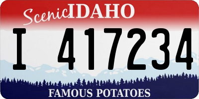 ID license plate I417234