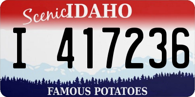 ID license plate I417236