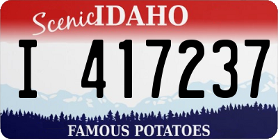 ID license plate I417237