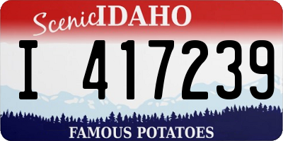 ID license plate I417239
