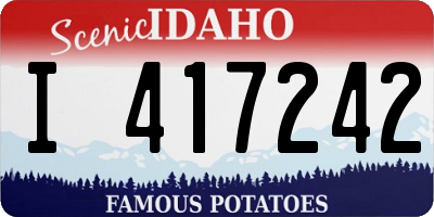 ID license plate I417242