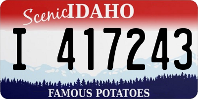 ID license plate I417243
