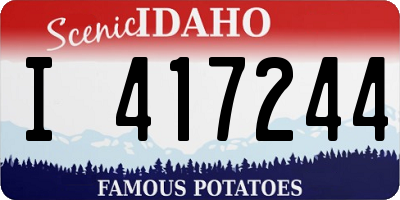 ID license plate I417244