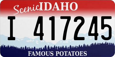 ID license plate I417245