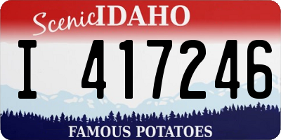 ID license plate I417246