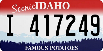 ID license plate I417249