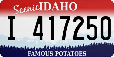 ID license plate I417250