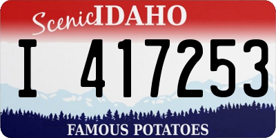 ID license plate I417253