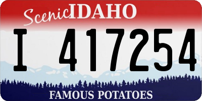 ID license plate I417254