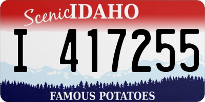 ID license plate I417255