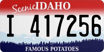 ID license plate I417256
