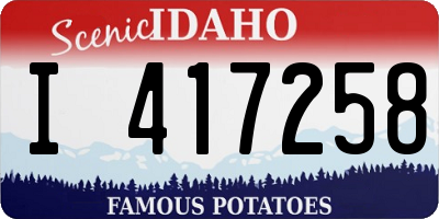 ID license plate I417258